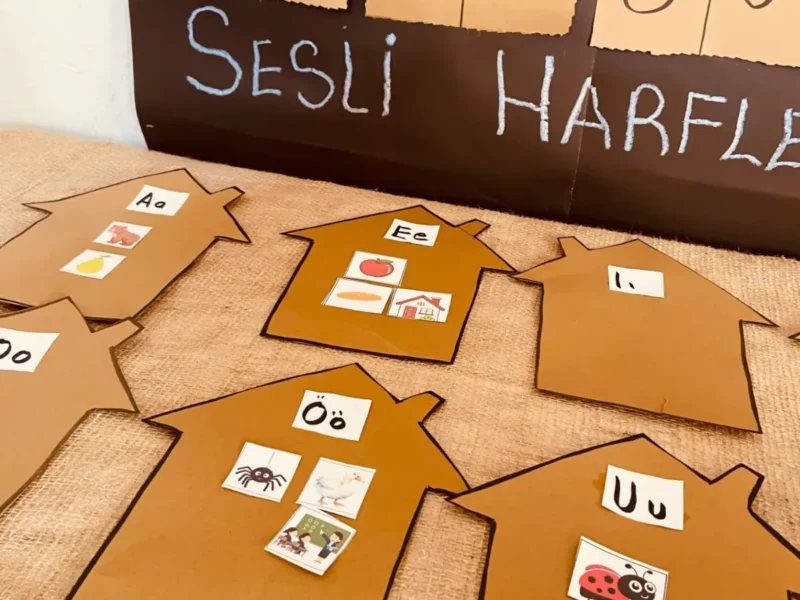 Okuma yazmaya hazırlık kapsamında sesli harfler etkinliği